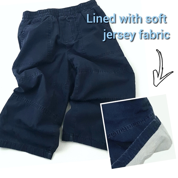 FADED GLORY Relax Fit Pants Comfort Lining DkBlue - Picture 1 of 5